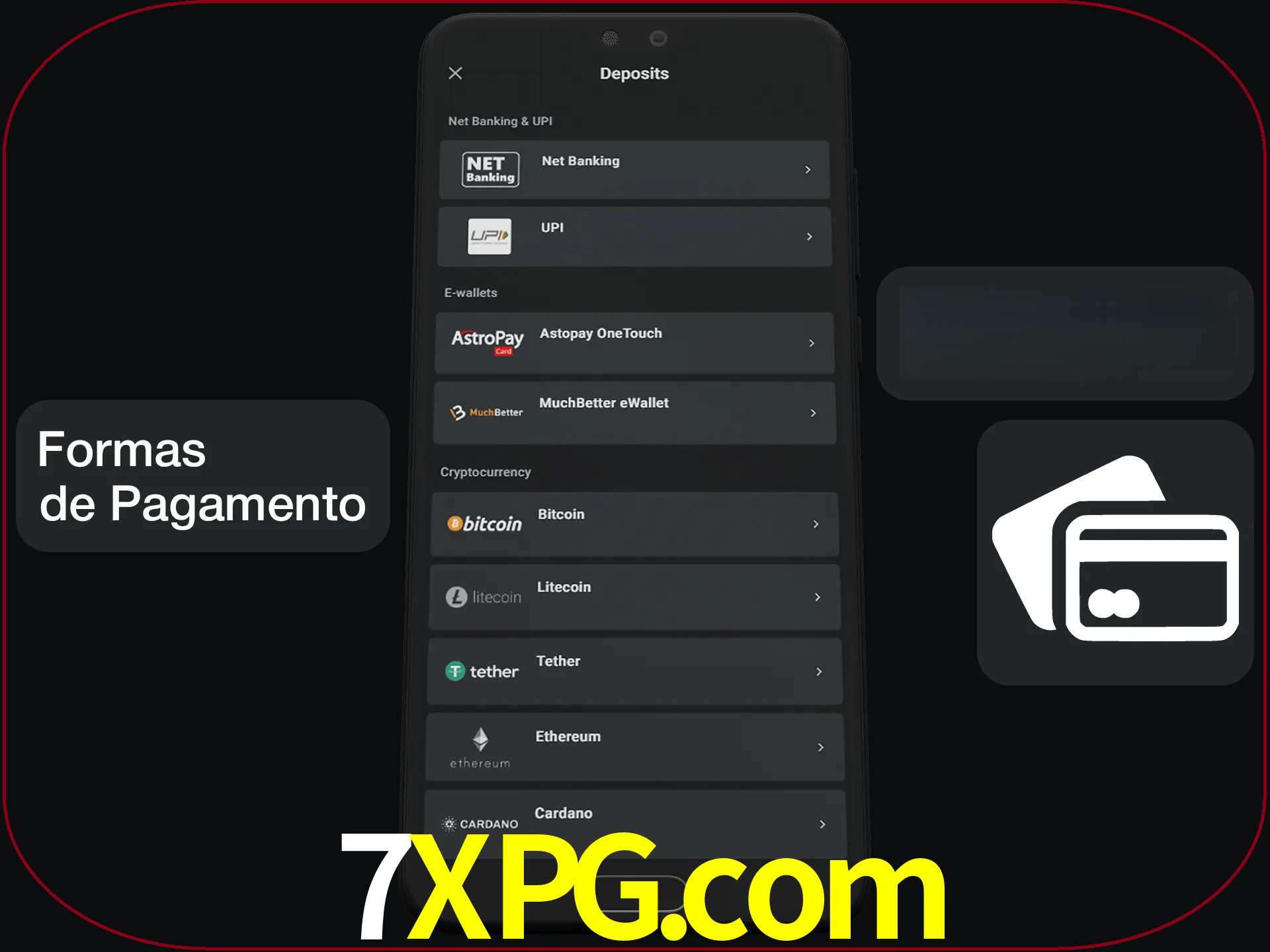 Escolha a forma de pagamento de sua preferência.