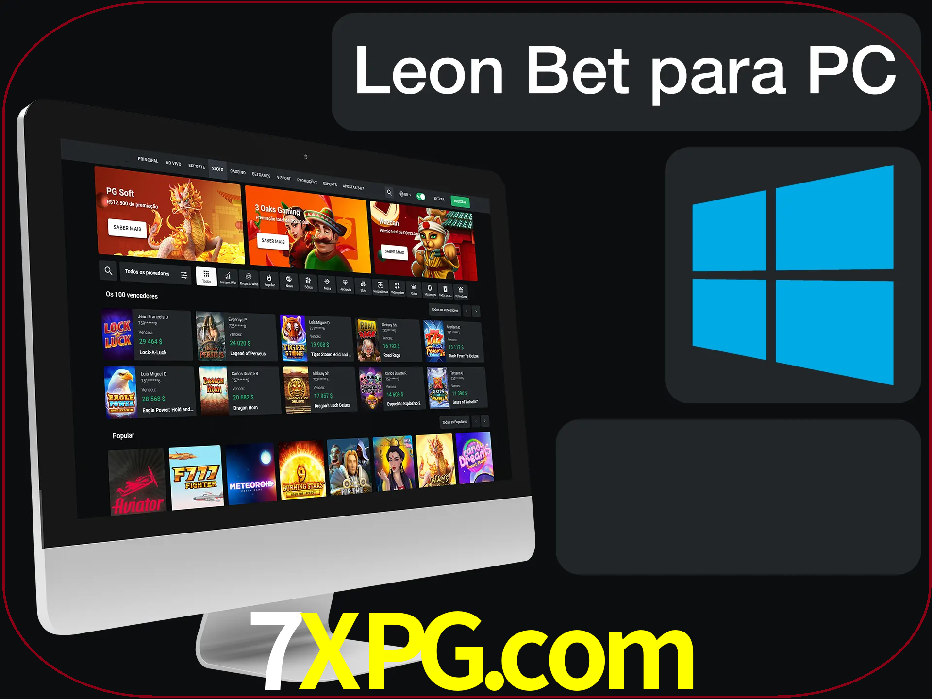 Aposte e jogue em nosso cassino usando o PC.